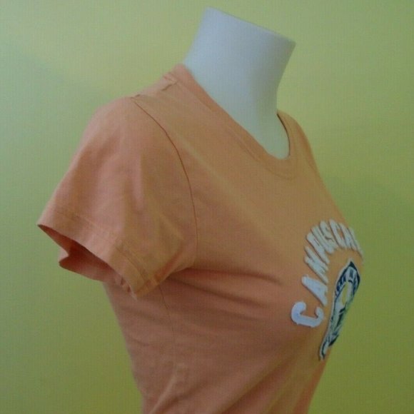 Campus Crew Orange Crew Neck Spell Out Women's T - Picture 5 of 6
